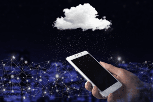 Cloud and mobile phone image